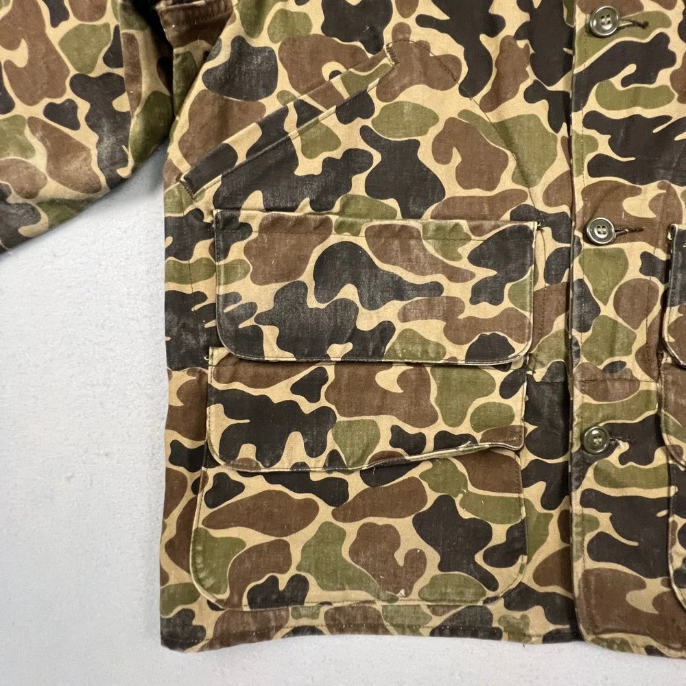 RedHead Bone-Dry Hunting Jacket Mens 44 Green Camo Corduroy Utility Field Coat